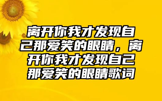 離開你我才發現自己那愛笑的眼睛，離開你我才發現自己那愛笑的眼睛歌詞