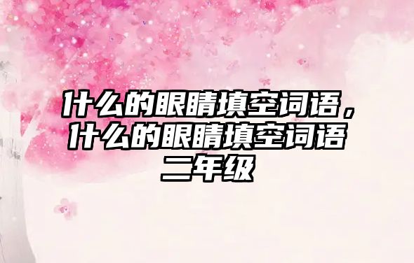 什么的眼睛填空詞語，什么的眼睛填空詞語二年級