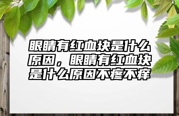 眼睛有紅血塊是什么原因，眼睛有紅血塊是什么原因不疼不癢