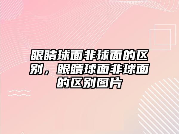 眼睛球面非球面的區(qū)別，眼睛球面非球面的區(qū)別圖片