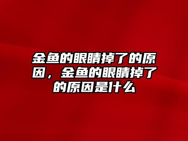 金魚的眼睛掉了的原因，金魚的眼睛掉了的原因是什么